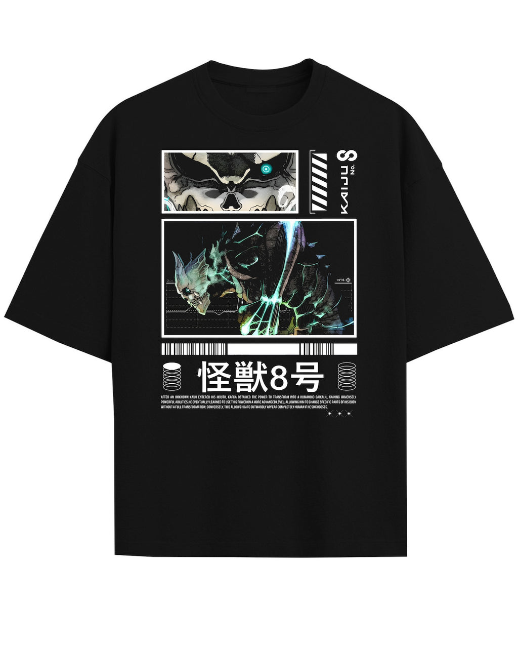 Kaiju No. 8 'No.8' Black T-Shirt