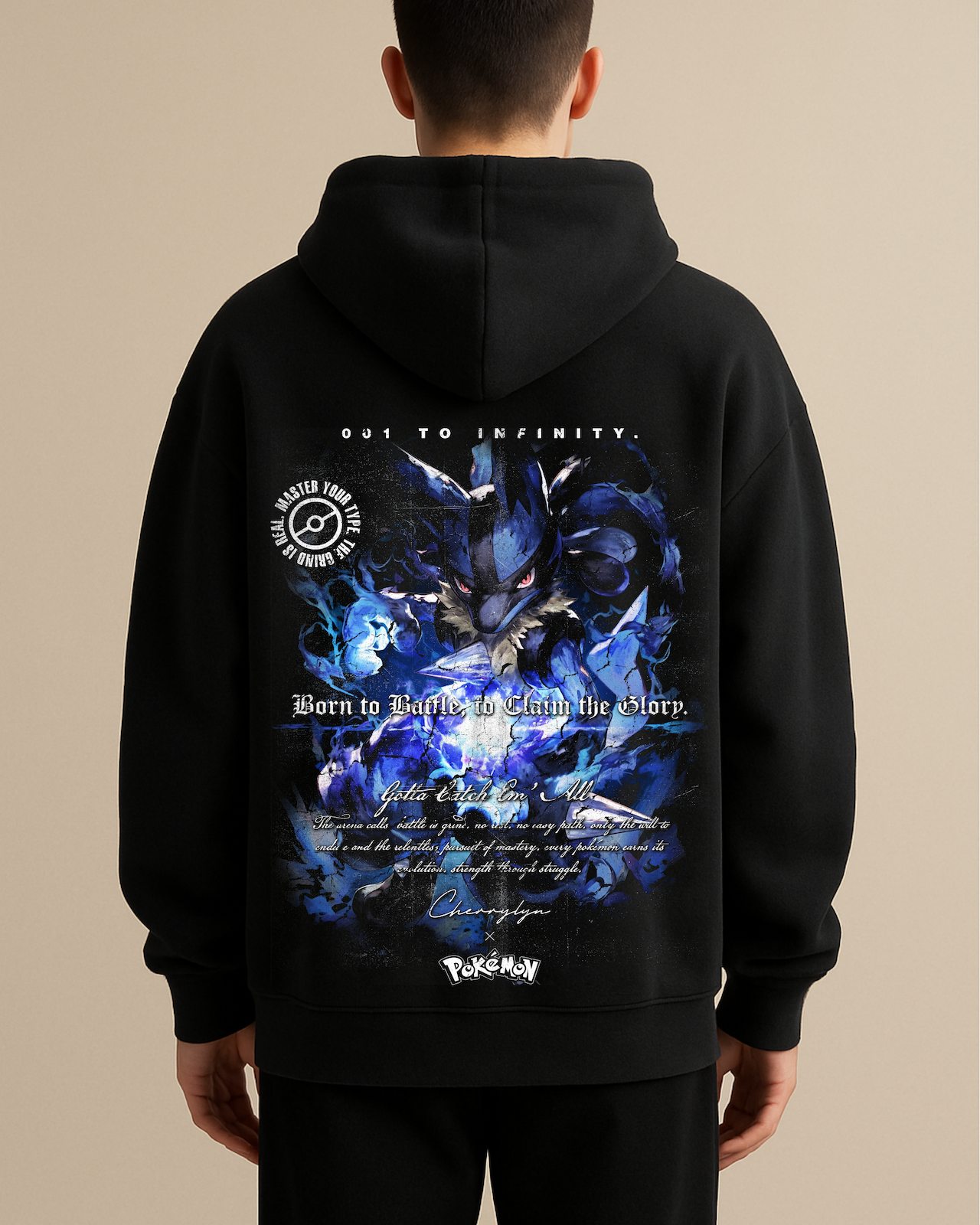 Pokémon 'Lucario' Oversized Hoodie