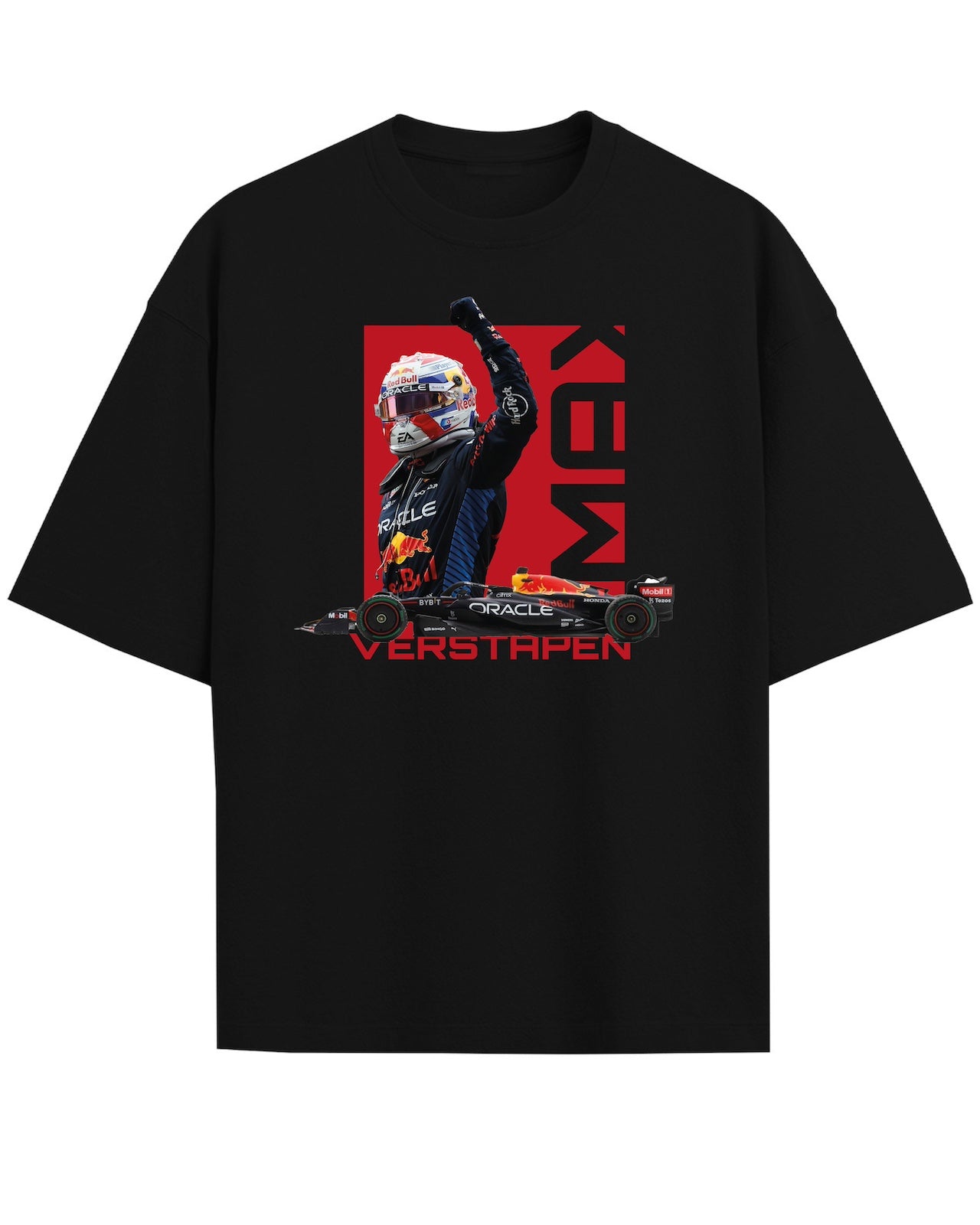 'F1: Max Verstappen' Black/White Oversized T-Shirt
