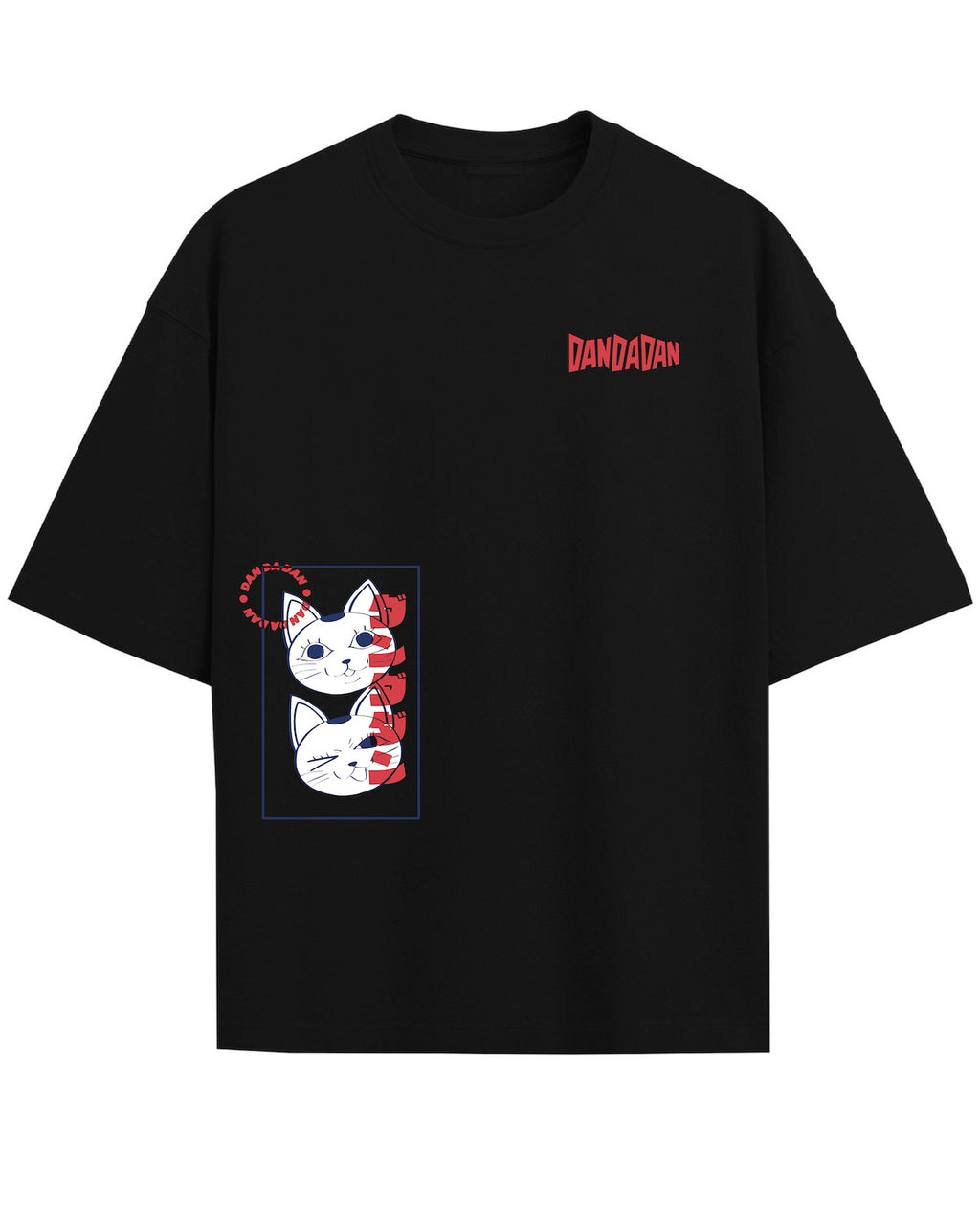 'Dan Da Dan' Black Oversized T-Shirt