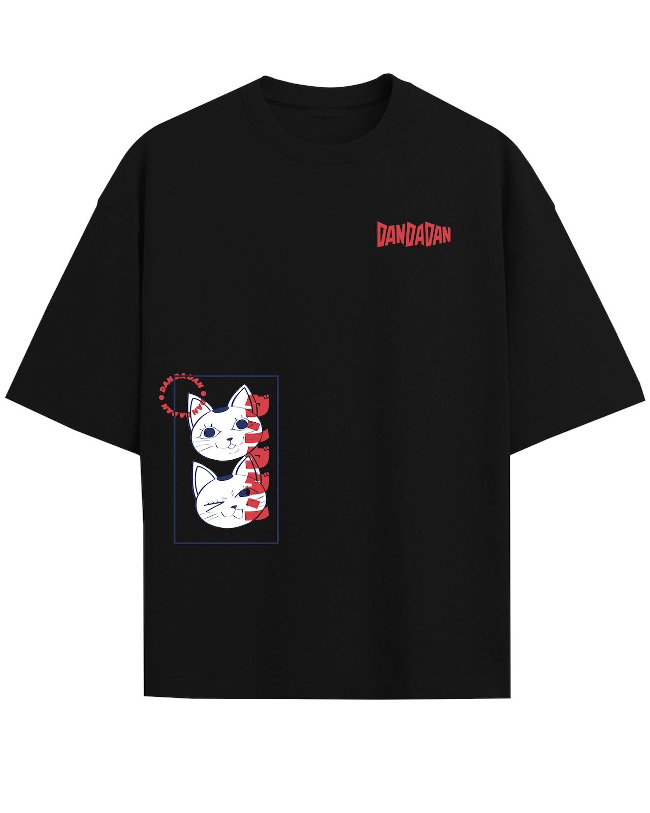 'Dan Da Dan' Black Oversized T-Shirt