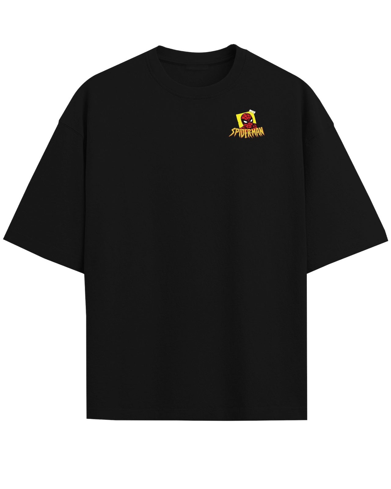 'Spider-Man' Black Oversized T-Shirt