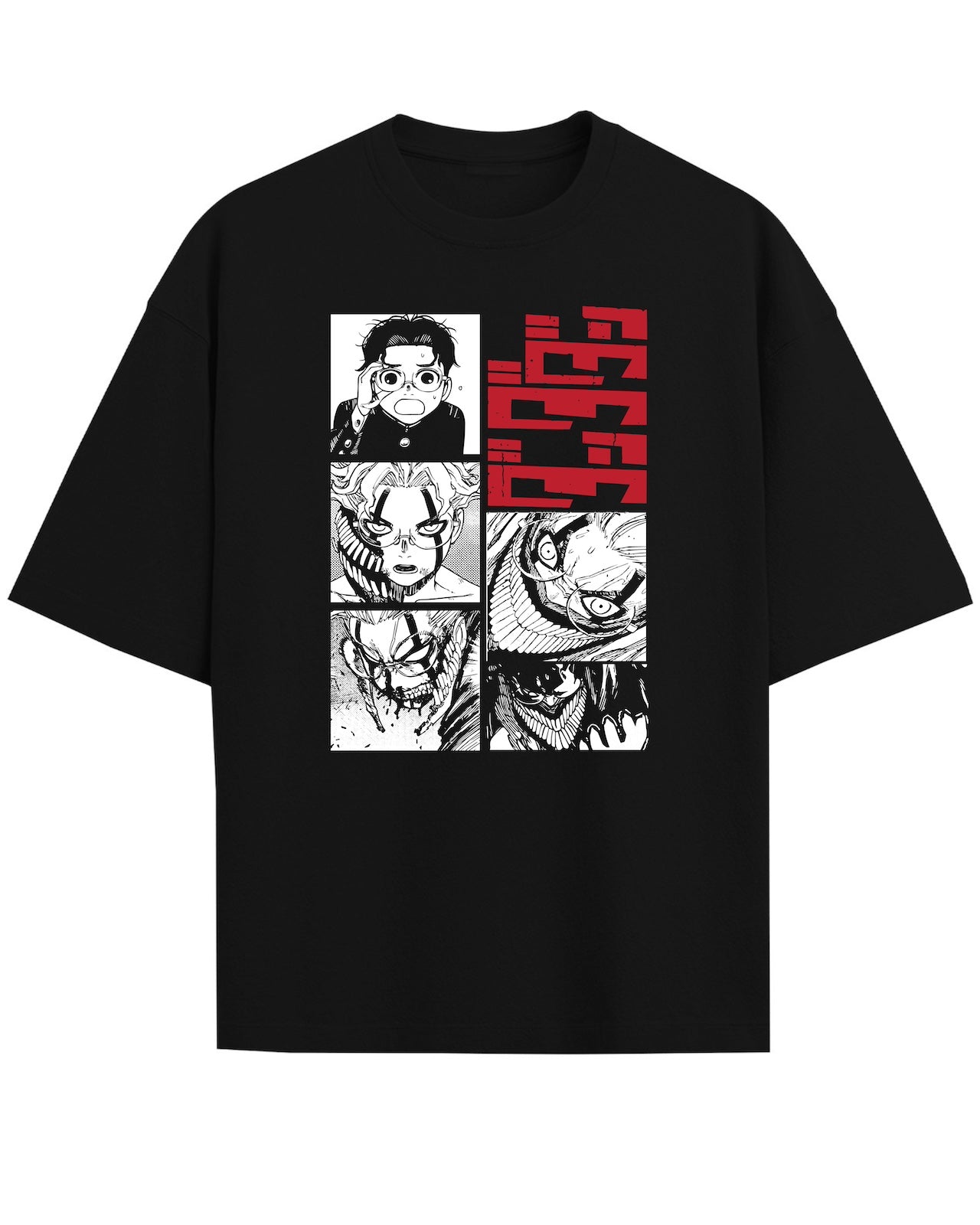 'Dan Da Dan' Black Oversized T-Shirt