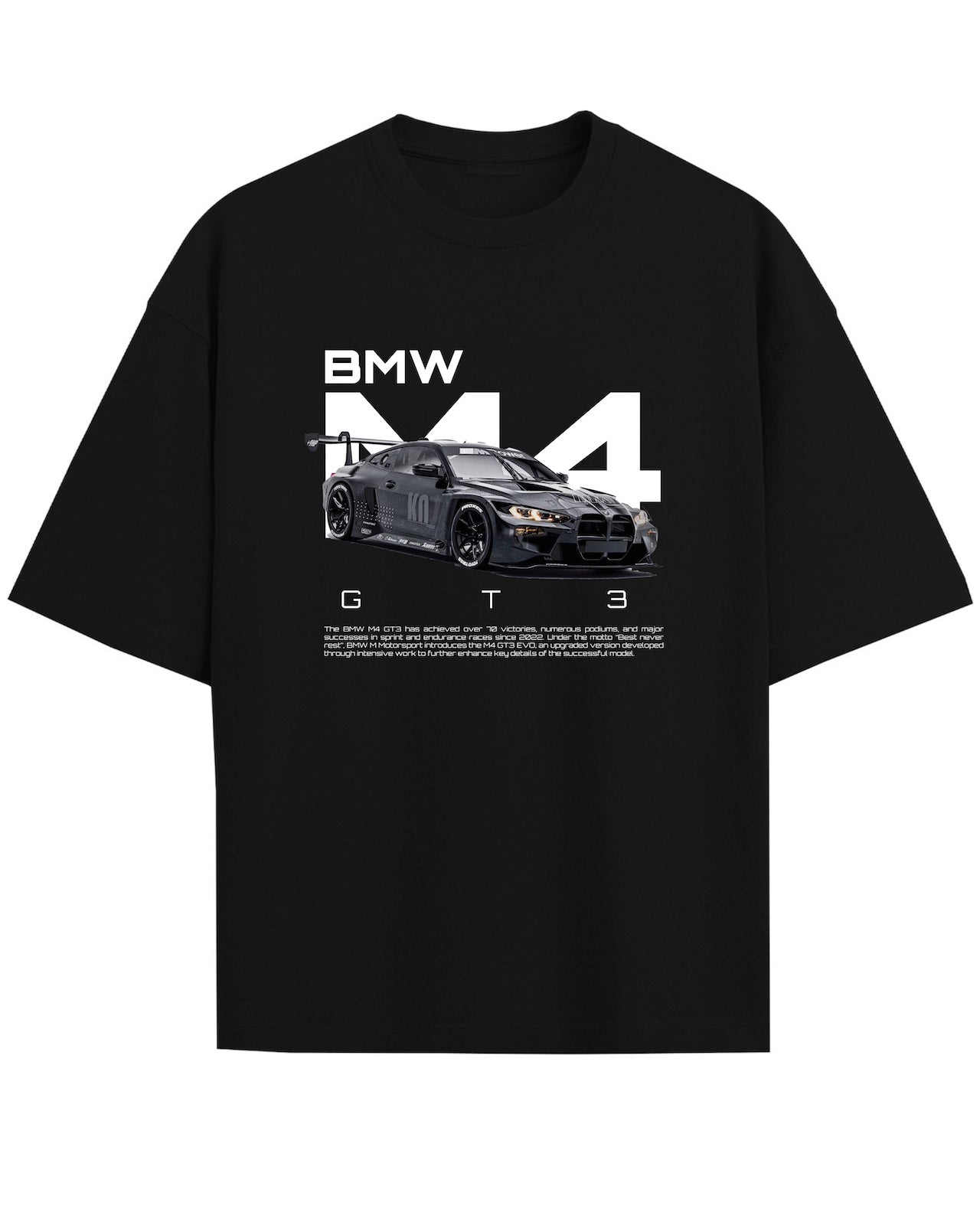 'BMW: M4 GT3' Black Oversized T-Shirt