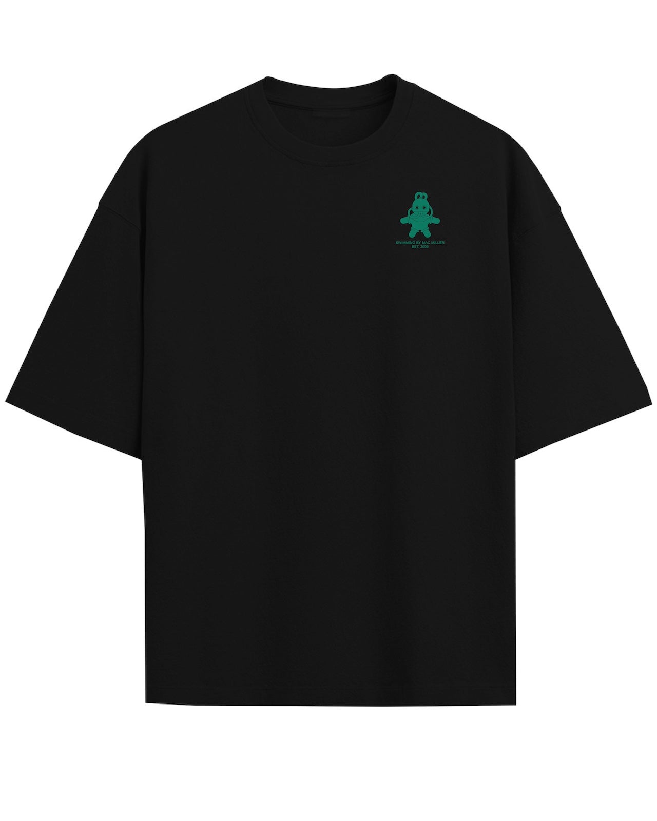 'Swimming' Black/White Oversized T-Shirt