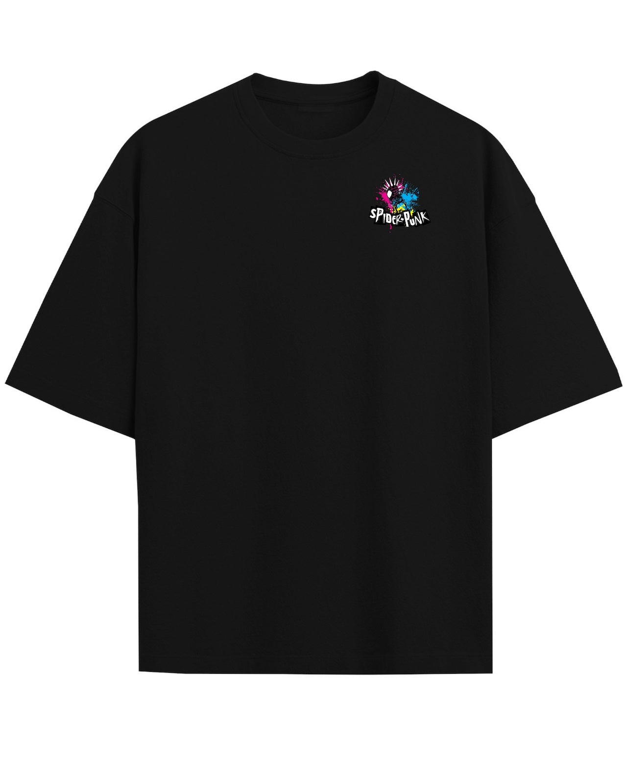'Spider-Punk' Black/White Oversized T-Shirt