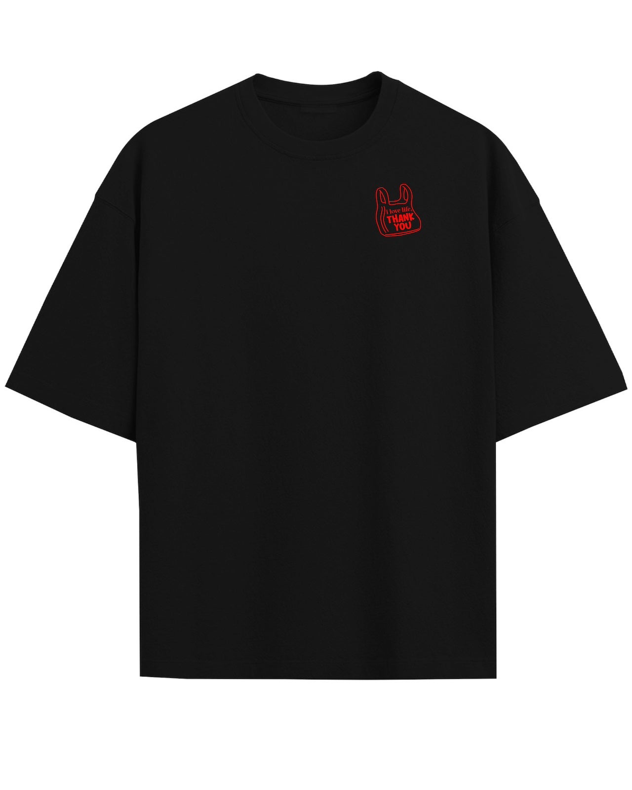 'Mac Miller: I Love Life' Black/White Oversized T-Shirt