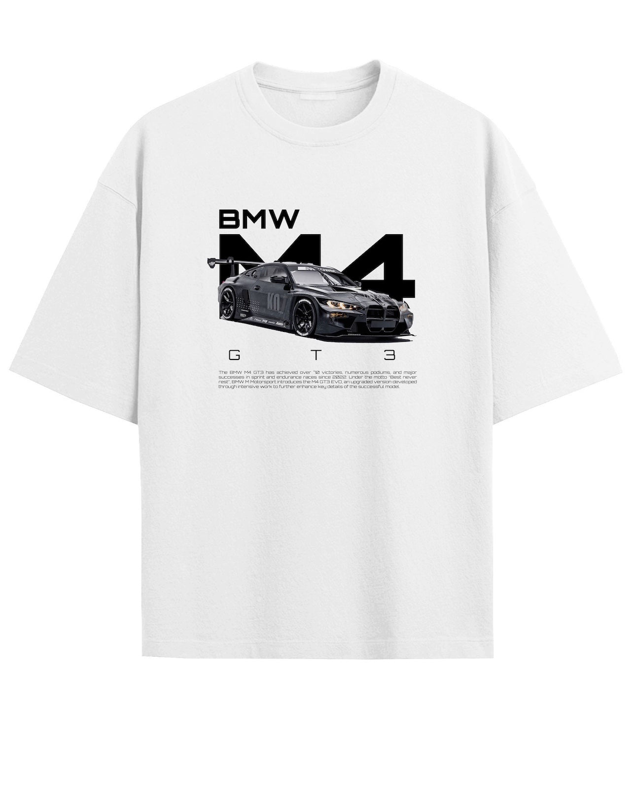 'BMW: M4 GT3' White Oversized T-Shirt