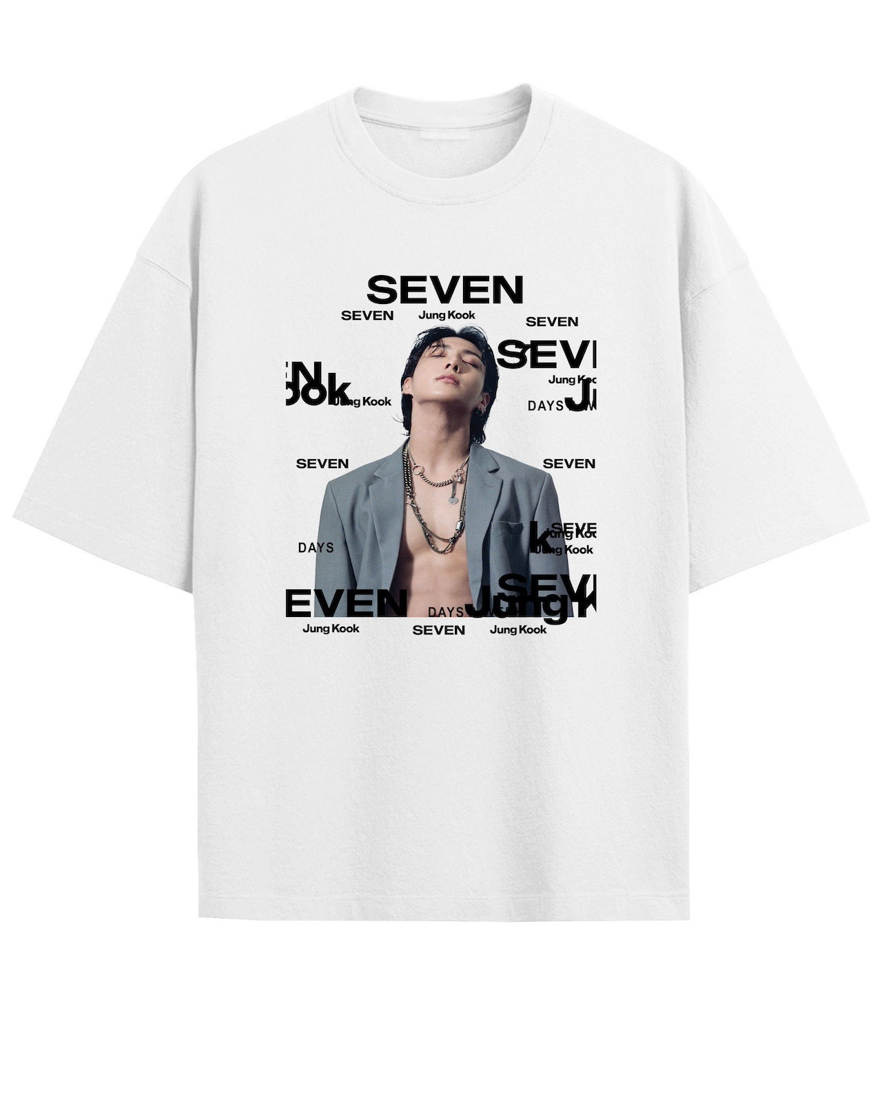 ‘Jungkook: Seven’ White Oversized T-Shirt