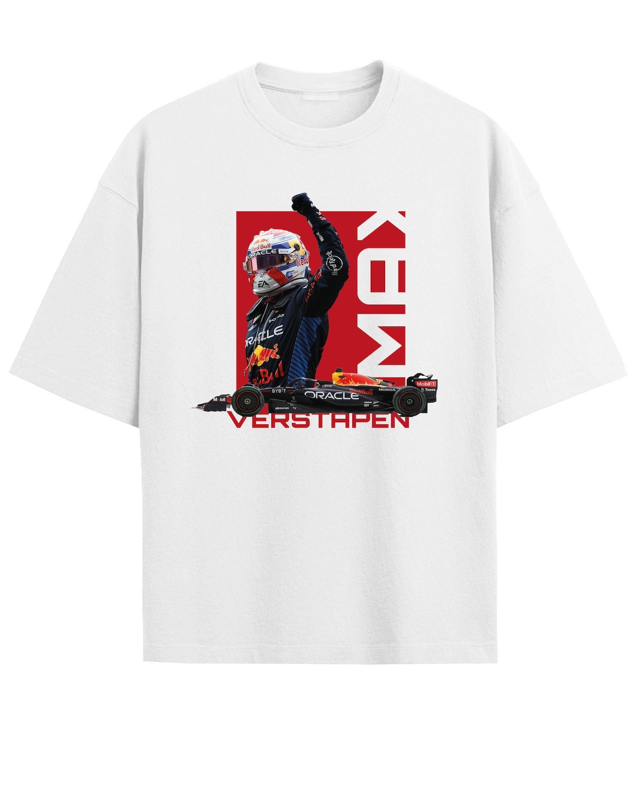 'F1: Max Verstappen' Black/White Oversized T-Shirt