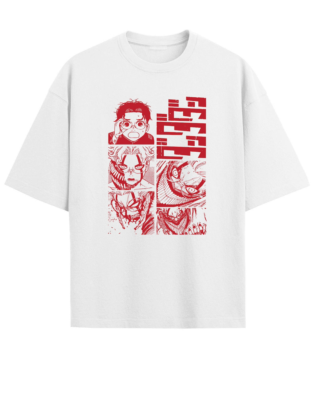 'Dan Da Dan' White Oversized T-Shirt