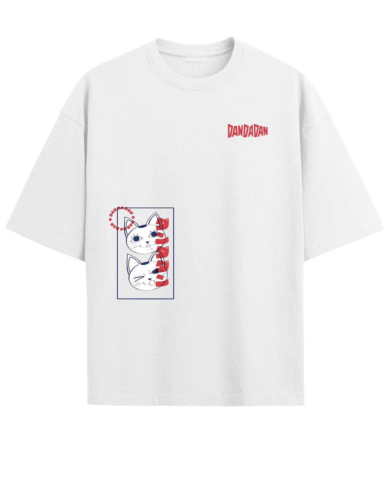 'Dan Da Dan' White Oversized T-Shirt