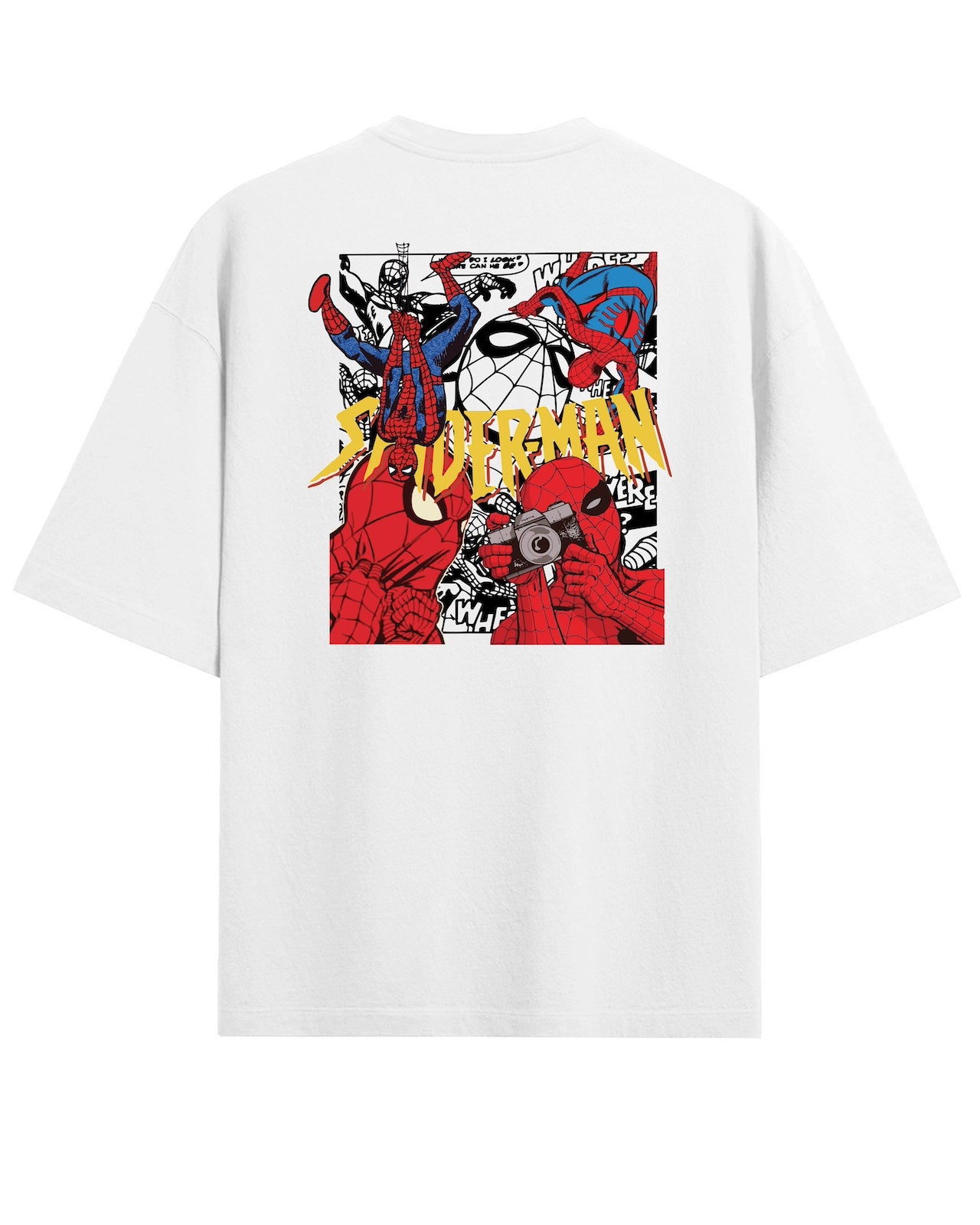 'Spider-Man' White Oversized T-Shirt