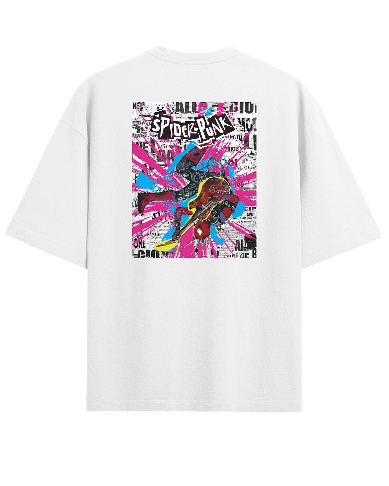 'Spider-Punk' Black/White Oversized T-Shirt