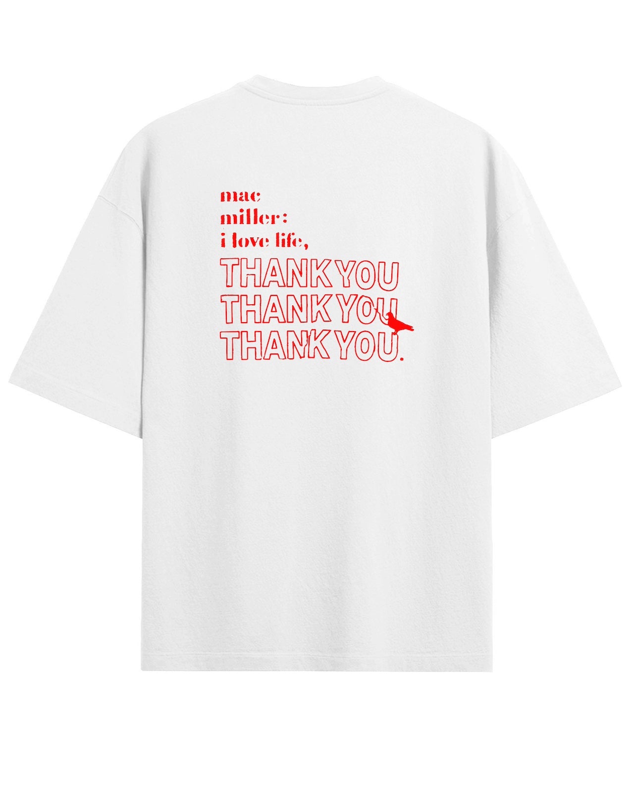 'Mac Miller: I Love Life' Black/White Oversized T-Shirt
