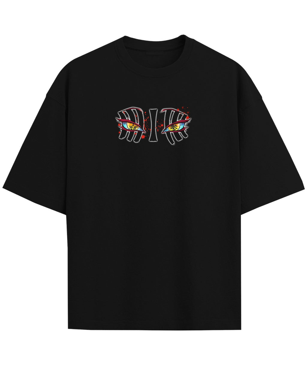 'Upper Moon Three' Black Oversized T-Shirt