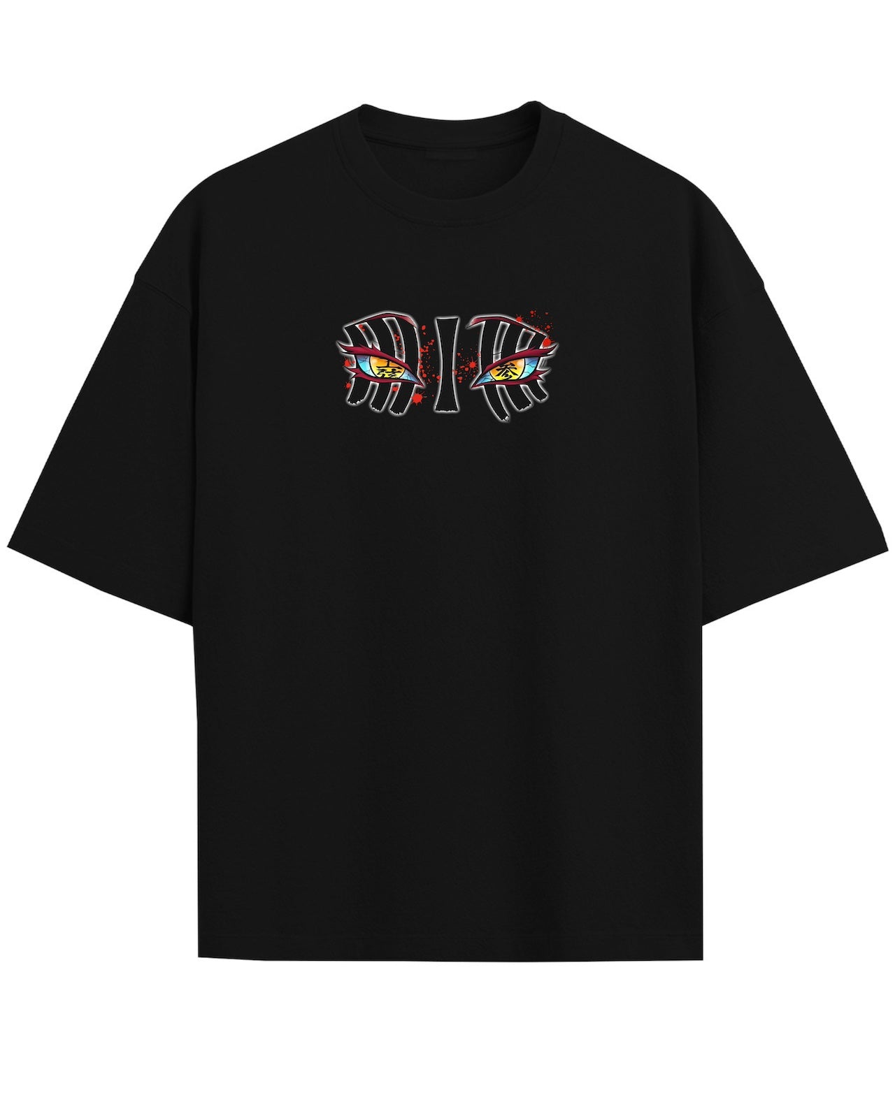 'Upper Moon Three' Black Oversized T-Shirt