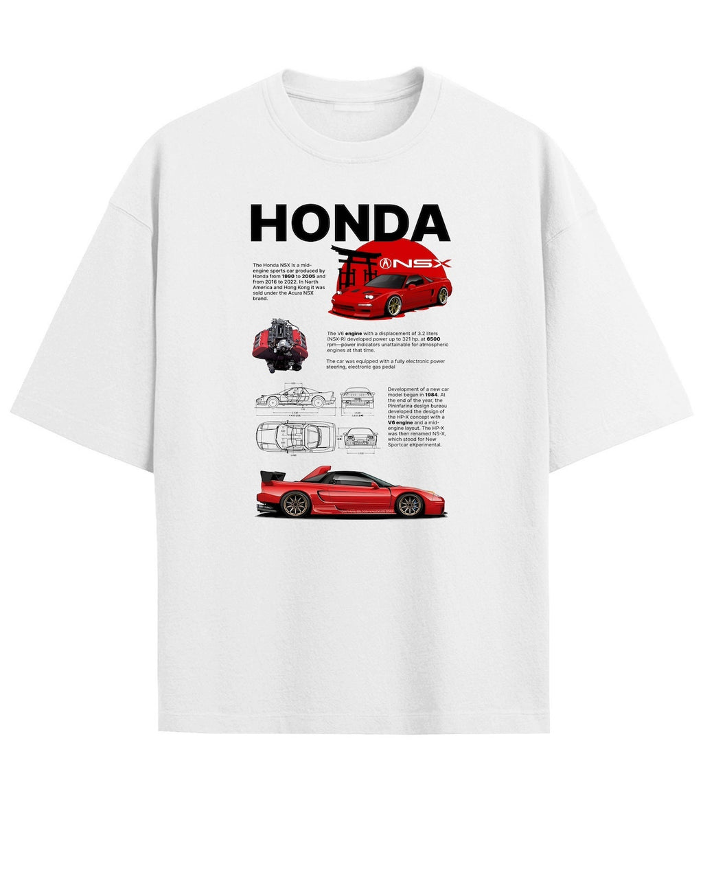 'Honda NSX' Oversized T-Shirt