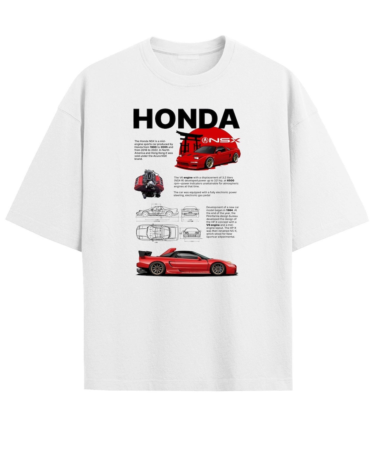 'Honda NSX' Oversized T-Shirt