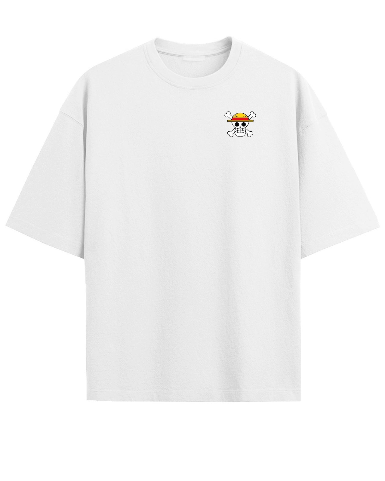 'One Piece: Wanted Luffy' Black/White Oversized T-Shirt