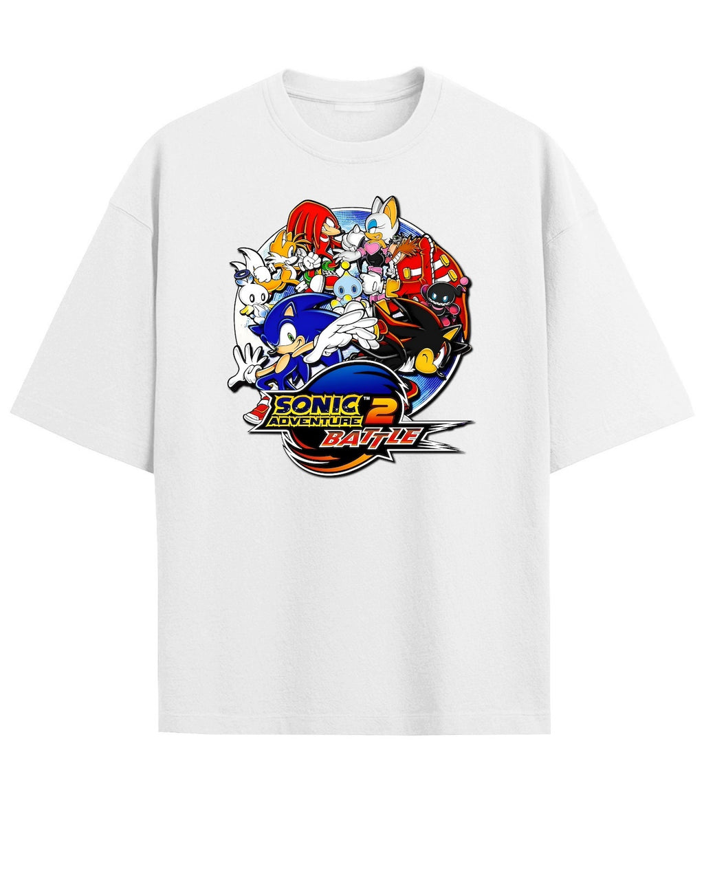 'Sonic Adventure 2' Black/White Oversized T-Shirt