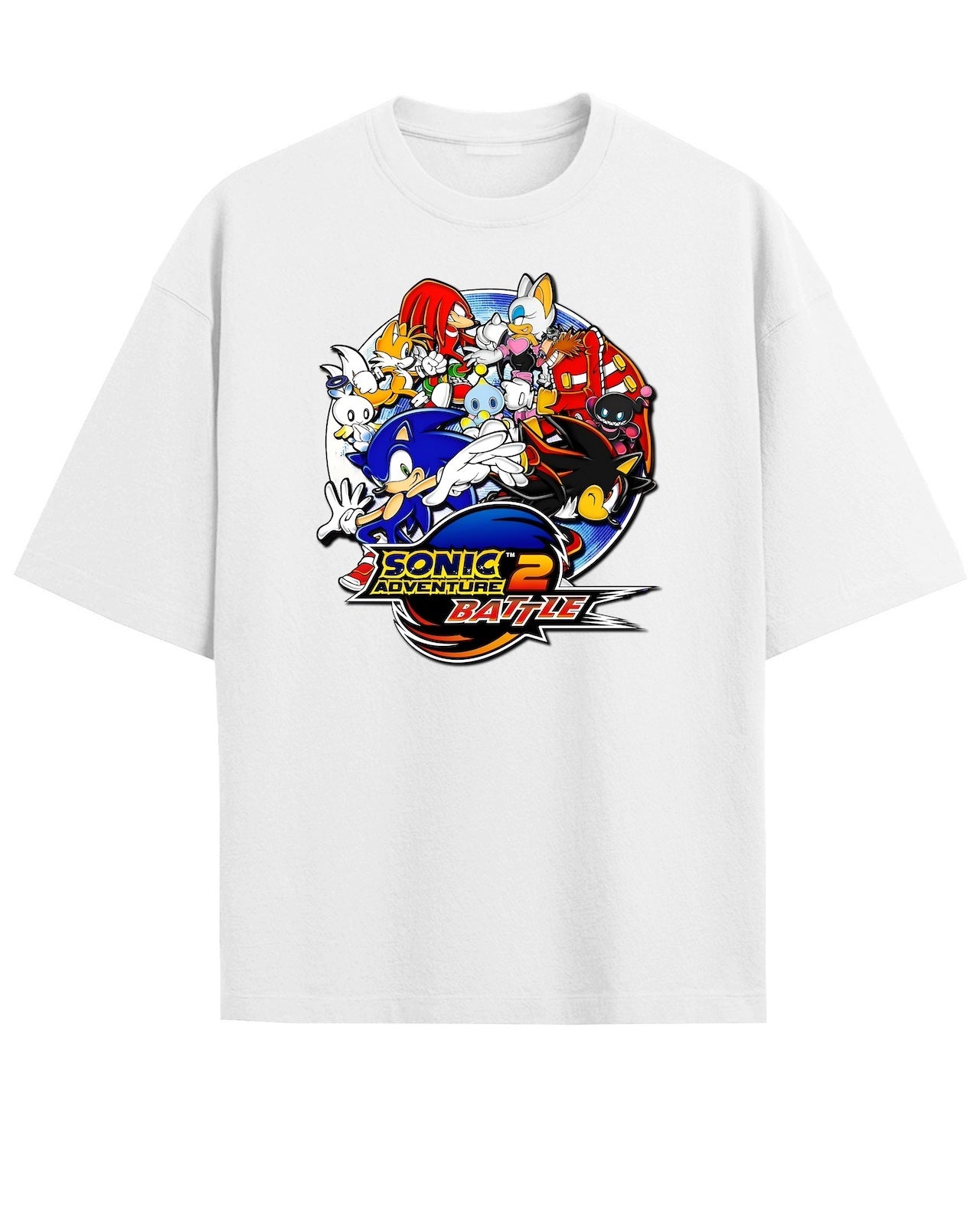 'Sonic Adventure 2' Black/White Oversized T-Shirt