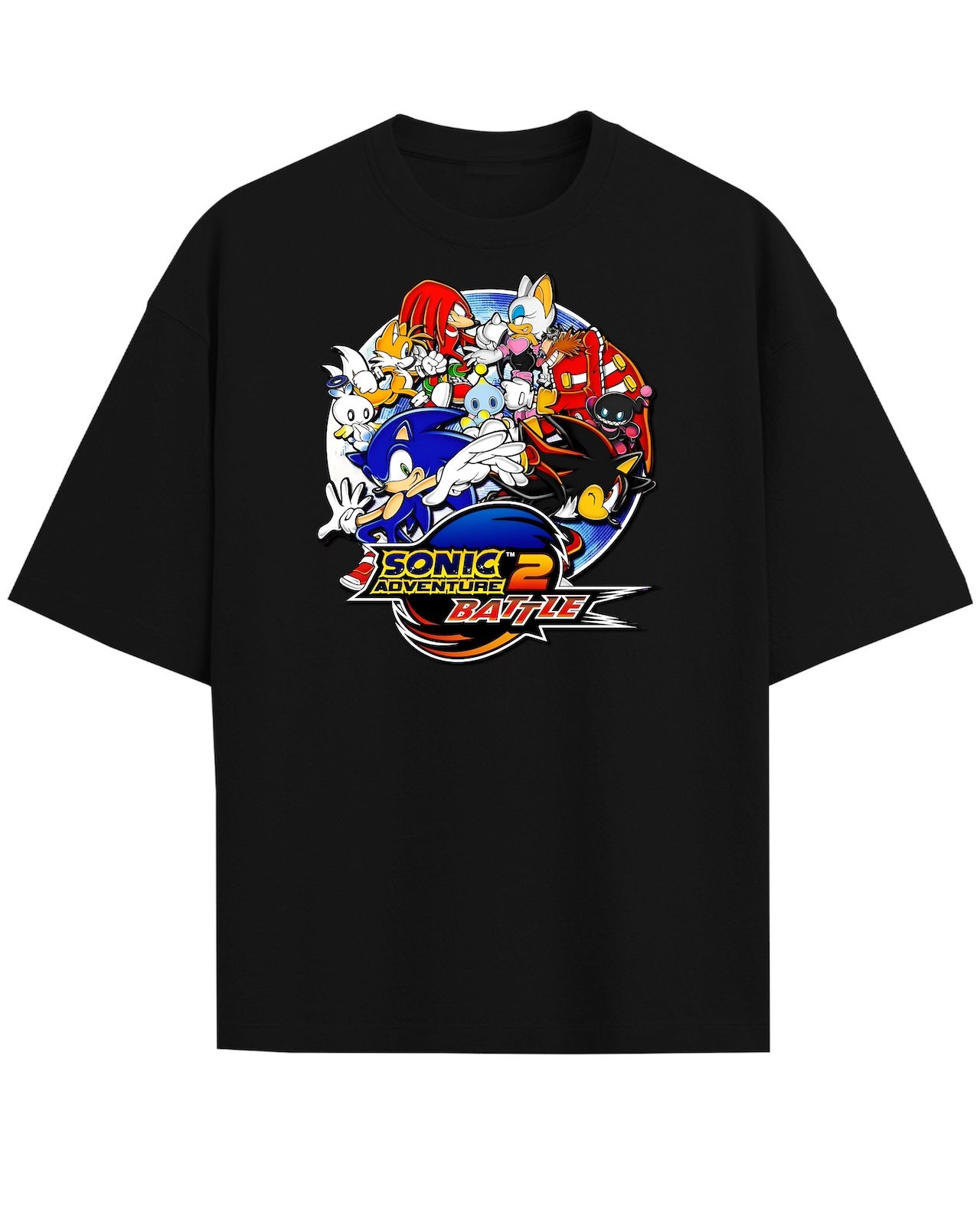 'Sonic Adventure 2' Black/White Oversized T-Shirt